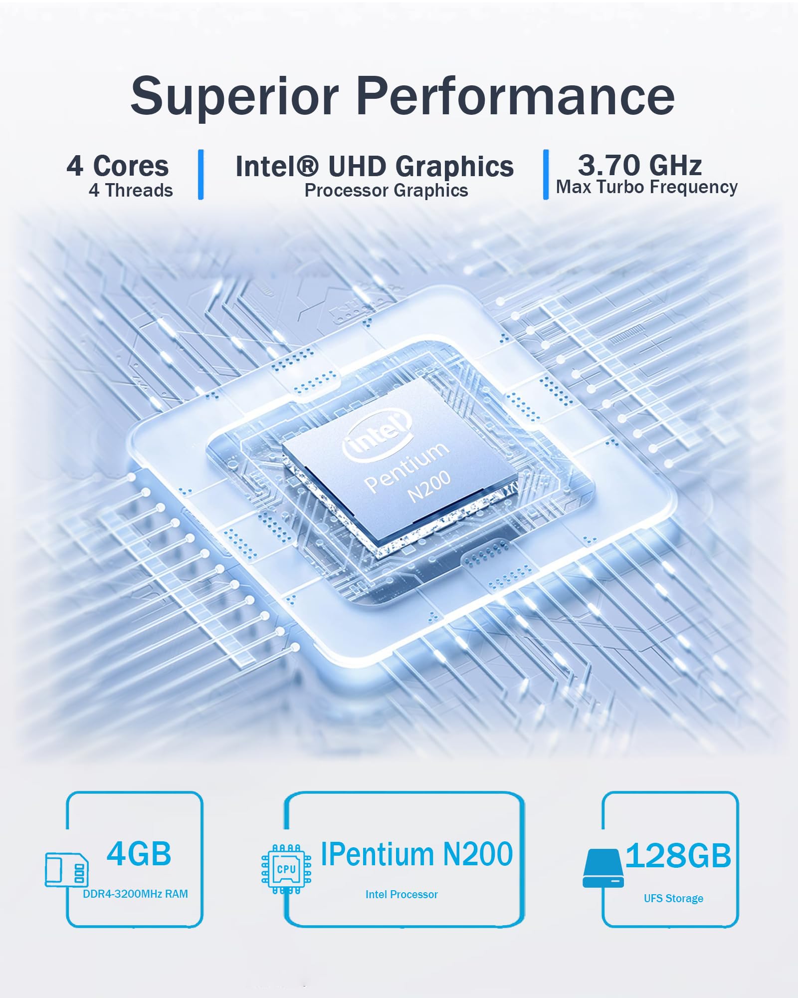 Hp Laptops 15.6 Inch Hd Display, Windows 11 Laptop Computer For Students And Business, Intel Quad-Core Pentium N200 (Beat I5-825